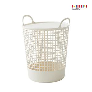 원형 다용도 빨래바구니 40L (뚜껑포함)