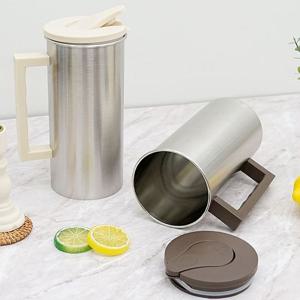 손잡이 스텐 물병 1.6L 2P 세트 냉장고 물통
