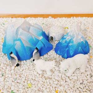 어항장식 북극 빙산 북극곰 펭귄 이글루 세트 어항꾸미기