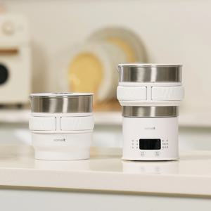 휴대용 접이식 분유포트 올스테인리스 여행용 전기포트 커피포트