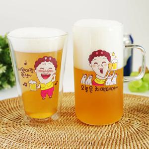 나애미 여사 내열유리컵 주문제작 각인 커스텀 맥주잔 650ml