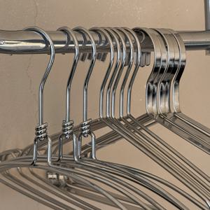 스텐옷걸이 두꺼운 튼튼한 논슬립 금속 스틸 세탁소 옷걸이
