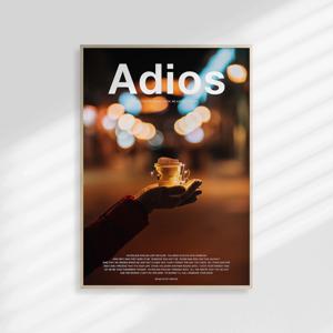 미드센츄리 모던 패브릭 아트포스터 인테리어액자 ADIOS NO.050