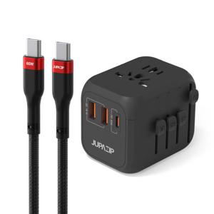 여행필수템 멀티어댑터 JU-AD300+메탈쉴드 60W 케이블 1.2m