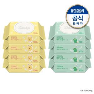 에코그린소프트 리틀 카카오프렌즈 물티슈 100매x8팩
