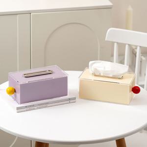 [해외] 북유럽 아크릴 휴지케이스 사각 티슈케이스 화장대 인테리어 소품 3colors