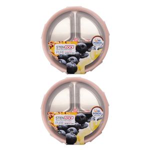 국산 스텐밀폐용기 나눔용기 퓨어 멀티원형 3호 600ml 2P세트