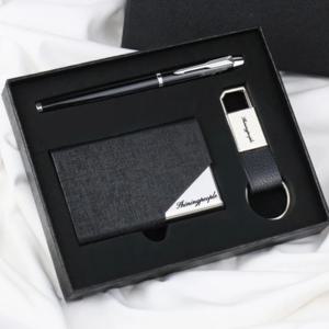 각인 커스텀 카드지갑 볼펜 키링 세트 취업 졸업 선물