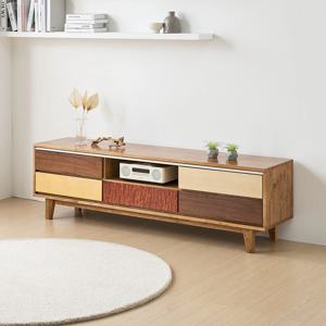 아리안 원목 1500 2단 높은 TV 거실장 오픈형