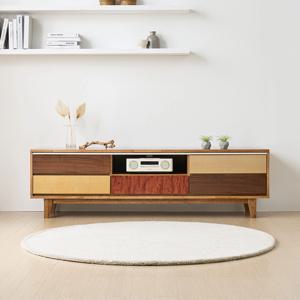 아리안 원목 1800 2단 높은 TV 거실장 오픈형