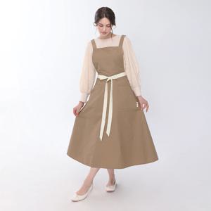 생활방수 플레어 원피스 앞치마 네일샵 꽃집 미용실 뷰티샵 [카멜]