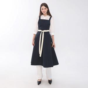 생활방수 플레어 원피스 앞치마 네일샵 꽃집 미용실 뷰티샵 [네이비]