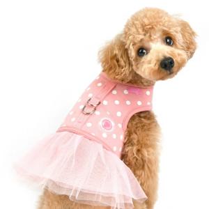 핑카홀릭 강아지 도트패턴 솜사탕 원피스 하네스 J 2colors