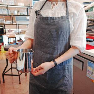 카페 바리스타 린넨 H형 원피스 방수 앞치마 3종