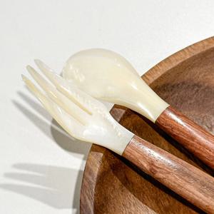 자개 스푼 포크 세트 디저트스푼 아이스크림스푼 과일포크 12cm