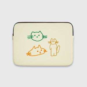 어쩌다 고양이 노트북 파우치 아이패드 11인치 13인치 15인치 17인치