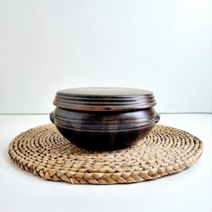 냉장고용 그릇 옹기양념통 숨쉬는 항아리 낮은미니 항아리