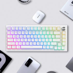 푸딩 키캡 화이트 블루 반투명 LED 투과 이중사출 OEM PBT 키캡