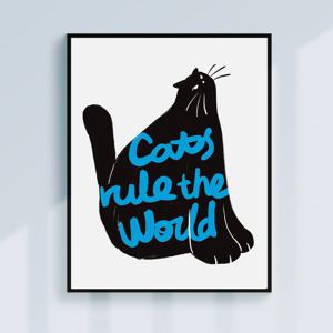 Cats rule the world 일러스트 아트 포스터 A2.A3