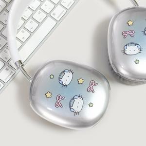 Y2K 고양이 리본 헤드폰 에어팟 맥스 케이스 아이폰 투명 하드 커버