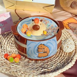 [해외] 카피바라 도자기 라면그릇 집들이선물