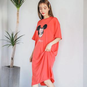 디즈니정품 깜짝미키 홈원피스 박시원피스 여성잠옷 여름파자마 홈웨어