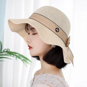 H 포인트 리본 버킷햇 페도라 등산 여름 여자 비치