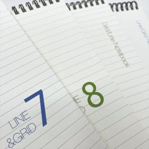 2in1 상철 B5 양면 그리드 라인 스프링 필기 노트