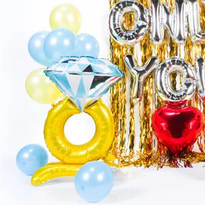 다이아 반지 중형 스탠드 은박 풍선 생일 기념일 이벤트 프러포즈 파티 장식