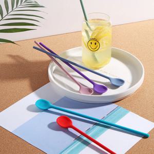 실리콘 다용도 롱스푼 6color