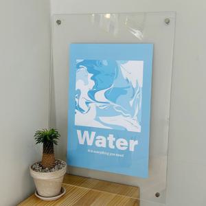 WATER 마블 패턴 포스터