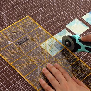 논슬립 컬러 컷팅자 15x30cm 센치 각도