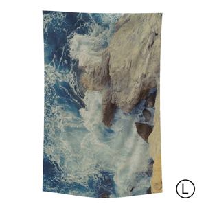 135x230cm 파티오 쉬폰 패브릭 포스터 커튼 자연 풍경 가리개 커튼