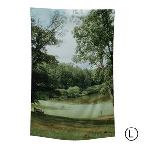 135x230cm 파티오 쉬폰 패브릭 포스터 커튼 자연 풍경 가리개 커튼