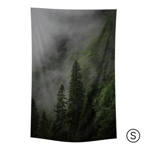 95x145cm 테라스 쉬폰 패브릭 포스터 원룸 창문 자연 풍경 인테리어 가리개 커튼