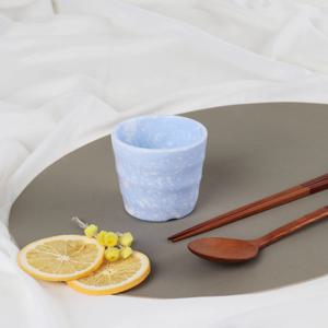 레트로 블루팝 그릇-모던컵-떡볶이 접시 분식집 멜라민 포장마차