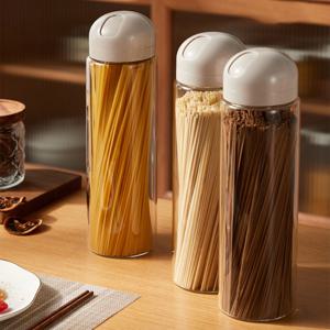 [해외] 투명 유리 시리얼통 다용도 파스타 면보관통 견과류통 1.5L