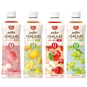 아이스티 제로 500mlx24개입 샤인머스켓,애플,레몬,복숭아맛 택1