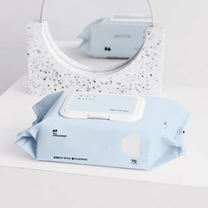 보이는 물티슈 프리미엄 70매 10팩 엠보싱 캡형