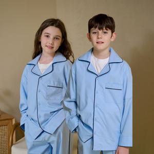 면모달 아동 주니어 잠옷 파자마 셋업 여아 남아 WV라이트블루