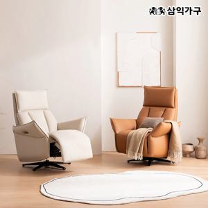 버겐 듀얼 USB 1인용 전동 리클라이너 가죽소파