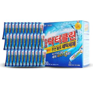 닥터클린 천연발포 세탁세제 스틱 33개입 660g