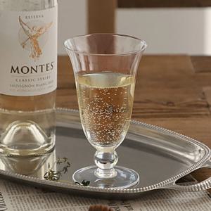 유럽 빈티지 튤립 오로라 고블렛잔 홈파티 샴페인 높은형 (투명)