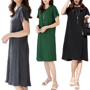 헤즈 여성 여름 인견 블라우스 플리츠 원피스 엄마옷