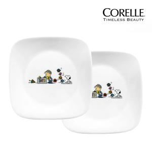 스누피 더홈 사각접시소 2p