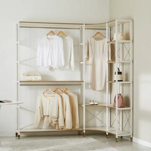 모던하임 와이드 드레스룸 코너형 행거 세트 W2200 시스템행거