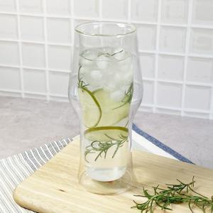 1+1 이태리 am 더블월 글라스 500ml 내열강화유리 맥주잔 하이볼잔 물컵 커피잔