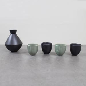 술병 술잔세트 독구리 청하잔 세트 하프 스톤 도쿠리세트(5P)
