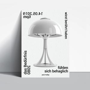 바우하우스 화이트 조명 미드센추리 포스터