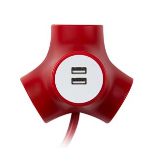 유커먼 03SU2-RD1.5m 테트라포드 3구 USB익스텐디드